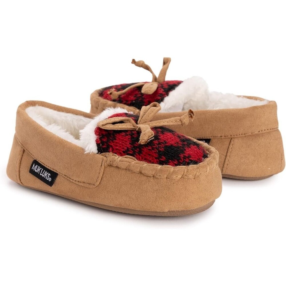 MUK LUKS Kids Patterned Moccasins - Large (1-2)